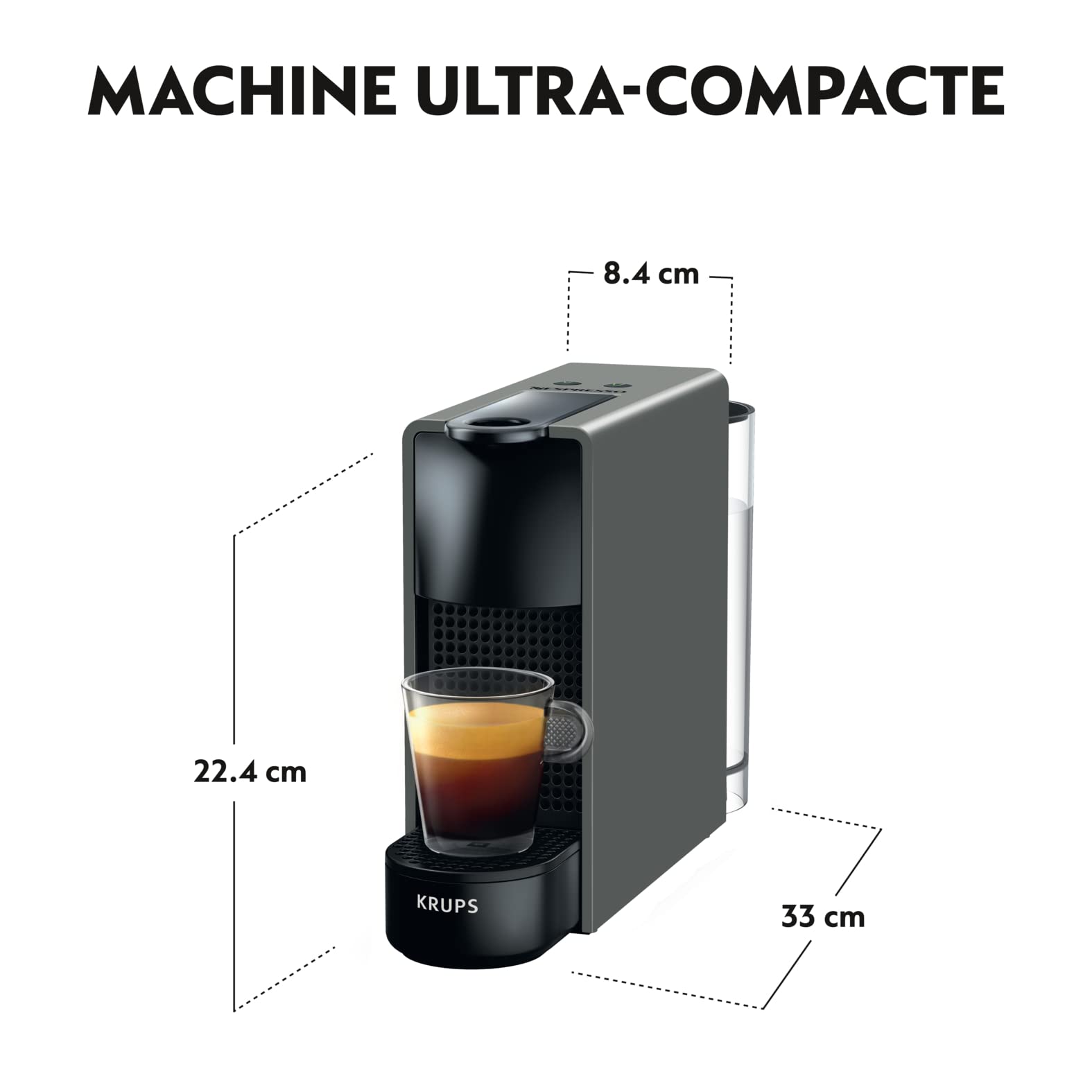 Cafyrex Essenza Mini – Machine à Café à Capsules Gris Intense