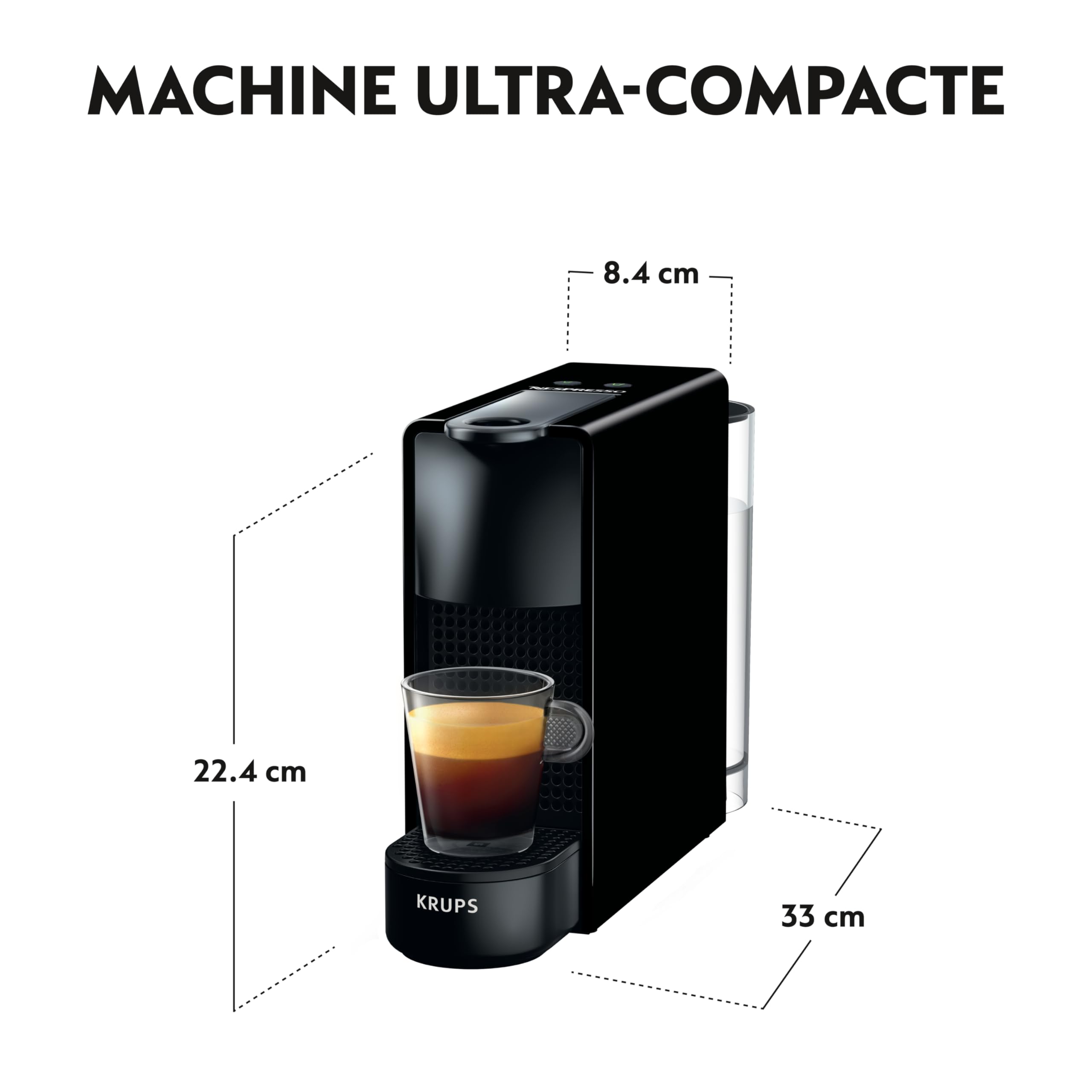 Cafyrex Essenza Mini – Cafetière à Capsules Élégante Noire
