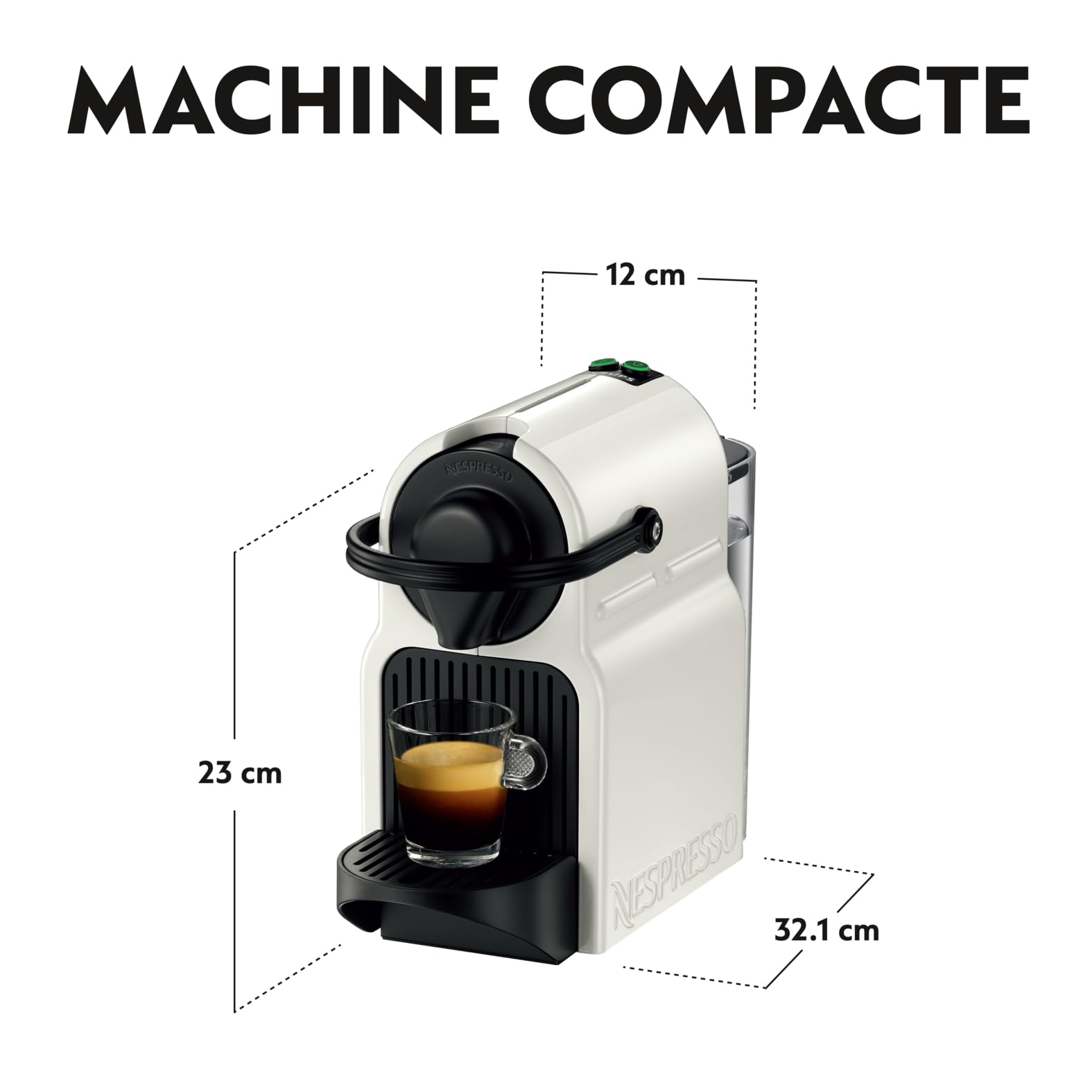 Cafyrex Inissia Blanche – Cafetière Espresso à Capsules