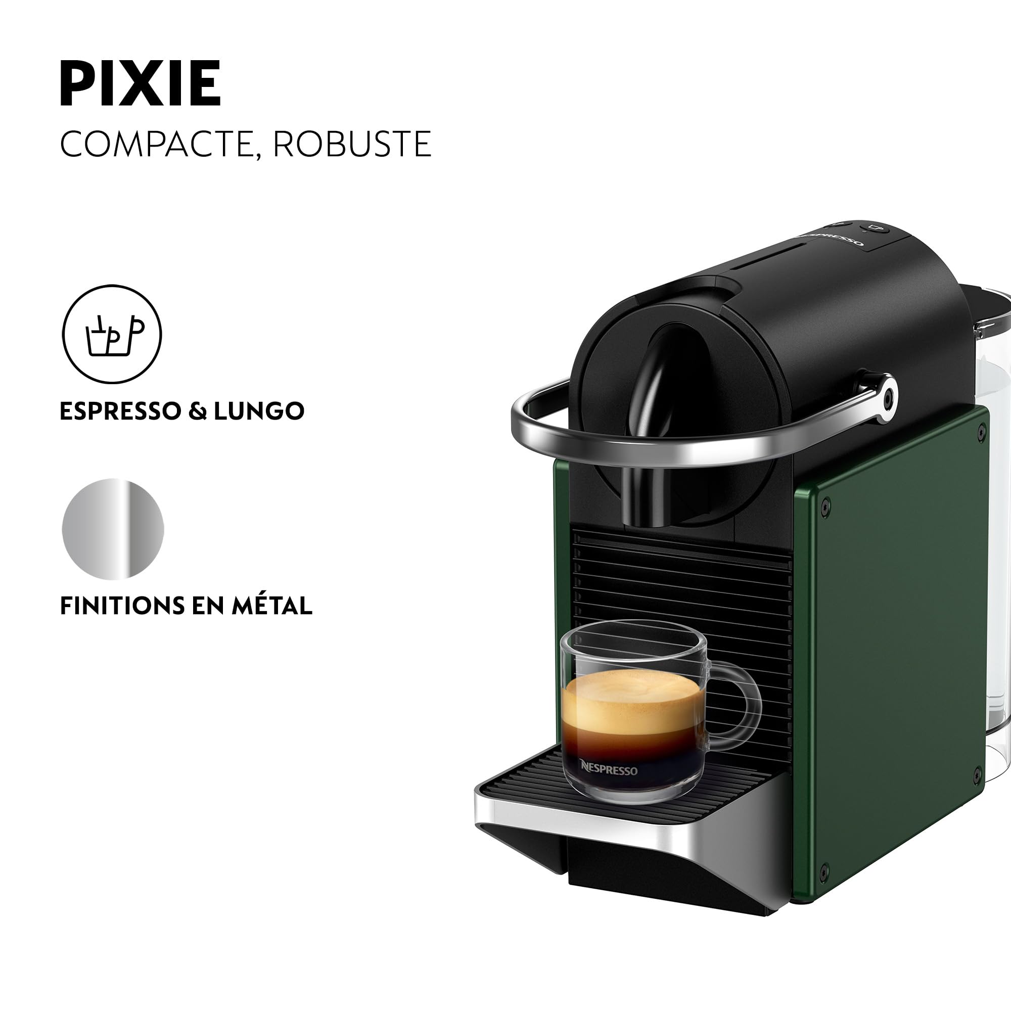 Cafyrex Pixie Vert Foncé – Cafetière à Capsules Compacte